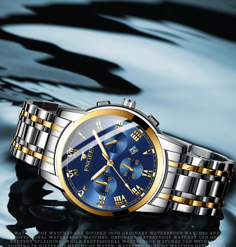 BINBOND 2pcs/Set Couple Watches Fashion Roman Scale Dial Men Ladies Quartz Watch Waterproof Stainless Steel Watch Valentine Gift