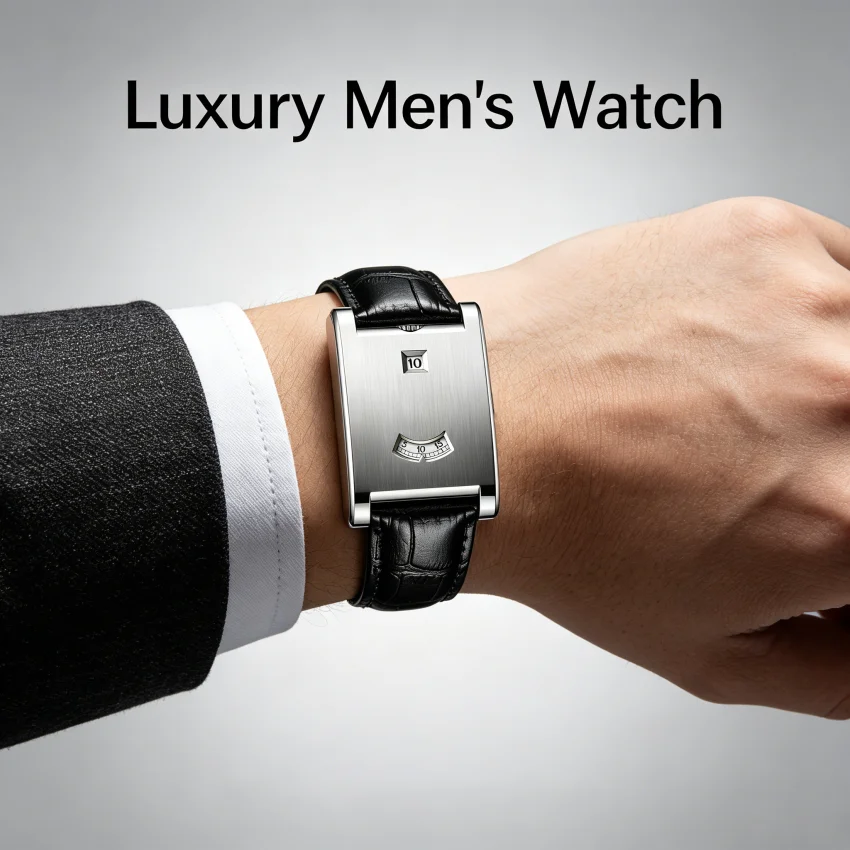 Square Brand Genuine Watch Men's Retro 2026 New Style Light Luxury Gift High Quality Trend Fashion Gold Simple Quartz Watch