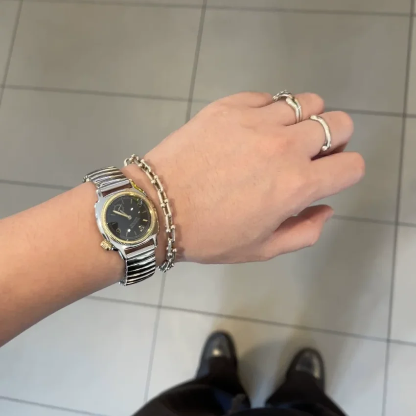 Y2K Waterproof Japanese Retro Luminous Wristwatch for Men And Women Premium Stainless Steel Quartz Watch שעון יד קוו for Couple