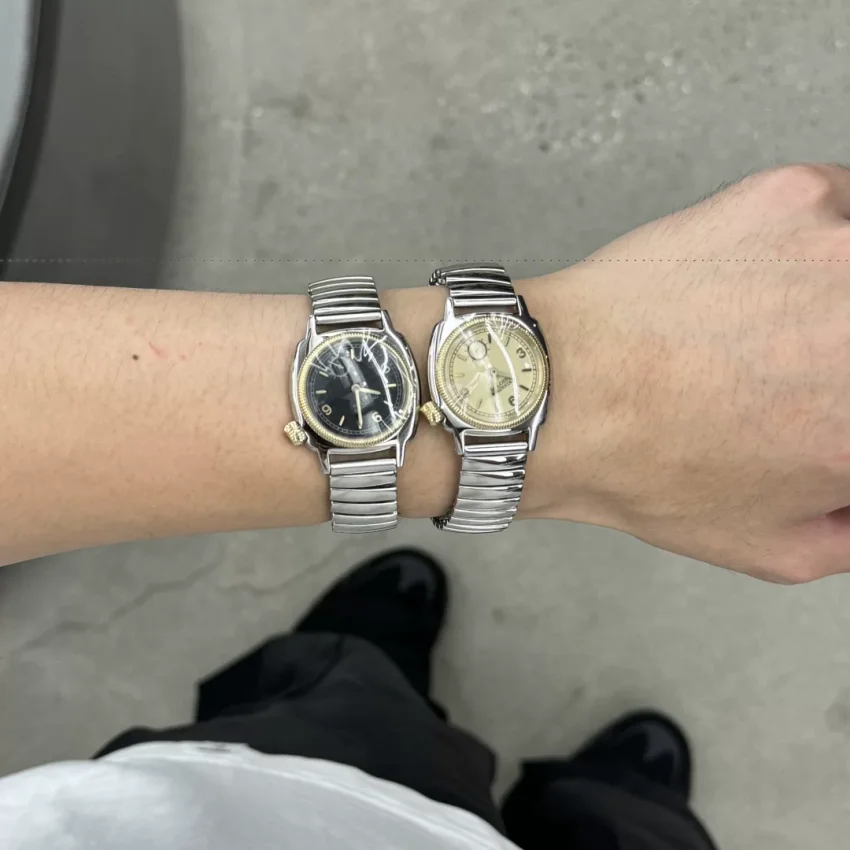 Y2K Waterproof Japanese Retro Luminous Wristwatch for Men And Women Premium Stainless Steel Quartz Watch שעון יד קוו for Couple