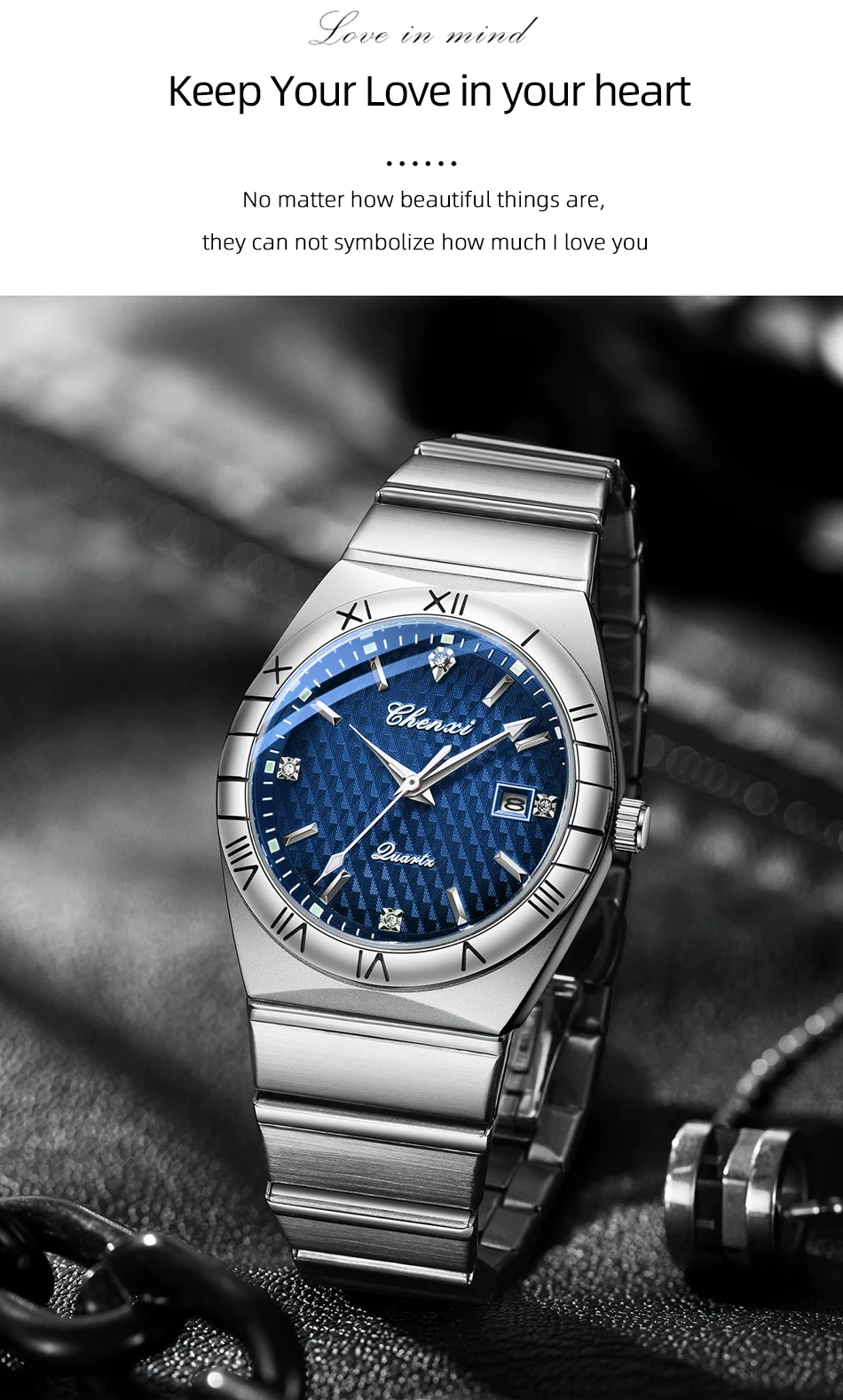 Simple Fashion Couple Wristwatch Waterproof Luminous Calendar Watch for Lovers Men's and Women's Daily Wrist Watches