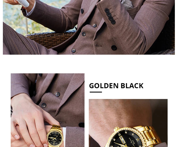 CHENXI Golden Quartz Watch Men Top Luxury Wristwatch Waterproof Golden Male Wrist Watch Man Full Steel Clock relogio masculino