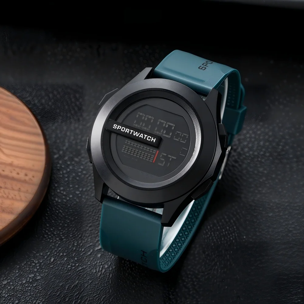 NEW Men's Sport Watches Fashion Sports LED Digital Clock Multi-Functional Rubber Fitness Athlete Timekeeping Electronic Watch