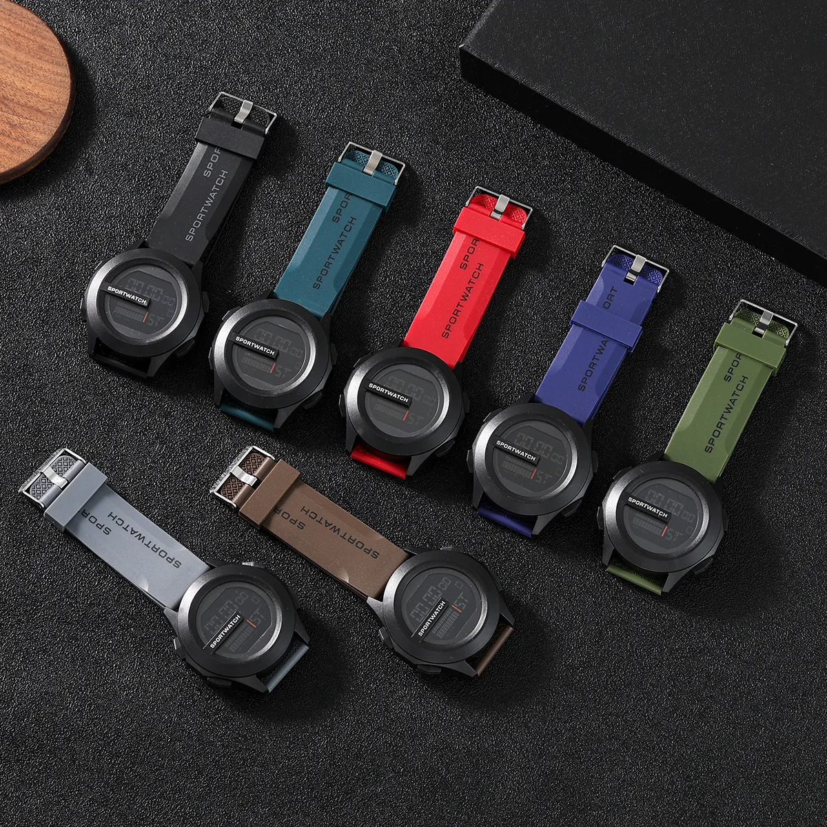 NEW Men's Sport Watches Fashion Sports LED Digital Clock Multi-Functional Rubber Fitness Athlete Timekeeping Electronic Watch