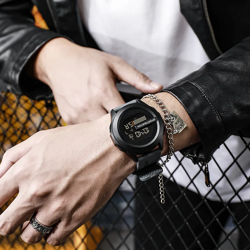 NEW Men's Sport Watches Fashion Sports LED Digital Clock Multi-Functional Rubber Fitness Athlete Timekeeping Electronic Watch