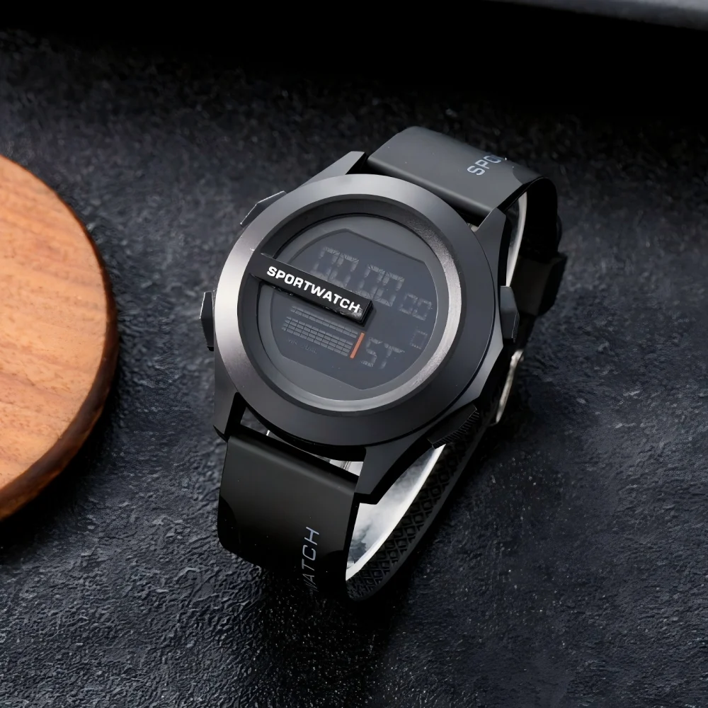 NEW Men's Sport Watches Fashion Sports LED Digital Clock Multi-Functional Rubber Fitness Athlete Timekeeping Electronic Watch