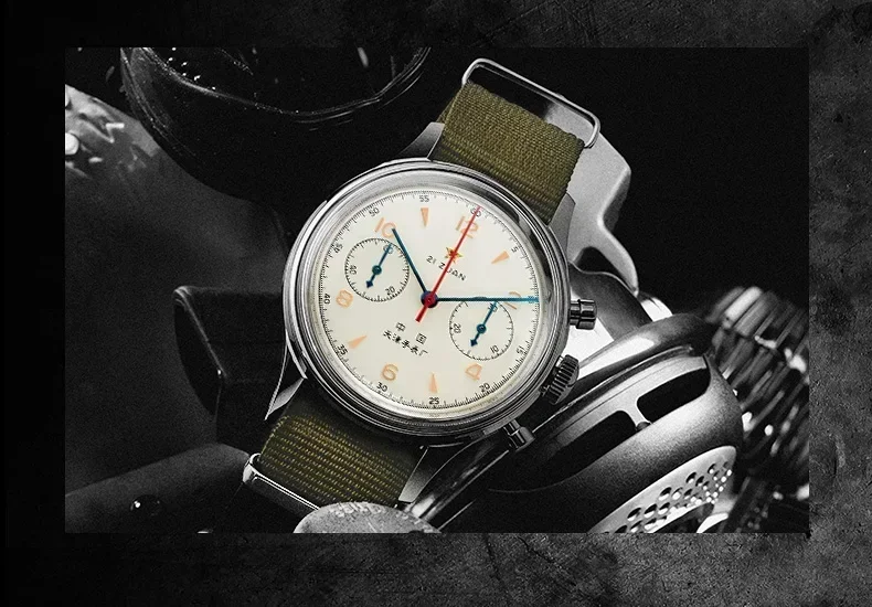 Vintage 1963 Men's Pilot Watch 42mm Retro Quartz Chronograph Waterproof Casual Dress Wristwatch For Couples