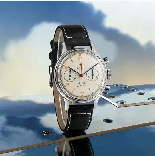 Vintage 1963 Men's Pilot Watch 42mm Retro Quartz Chronograph Waterproof Casual Dress Wristwatch For Couples
