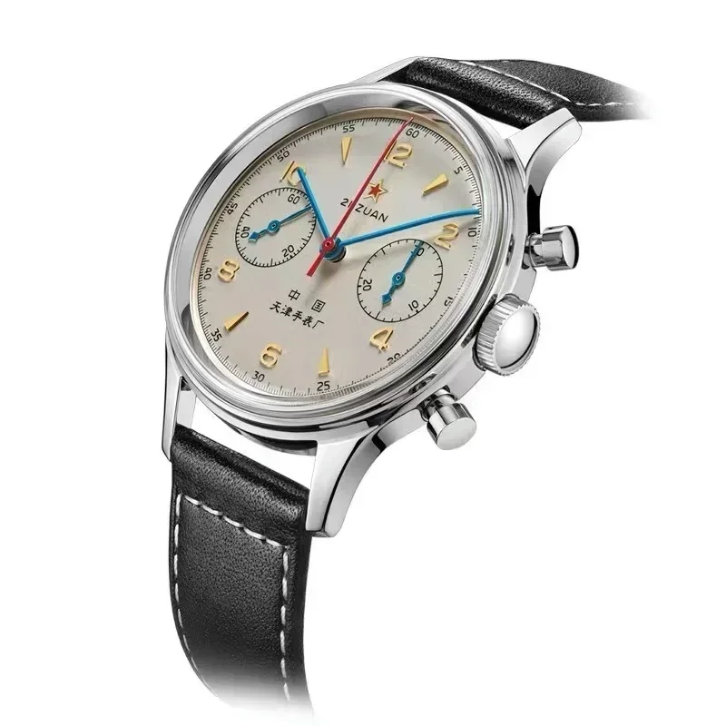 Vintage 1963 Men's Pilot Watch 42mm Retro Quartz Chronograph Waterproof Casual Dress Wristwatch For Couples