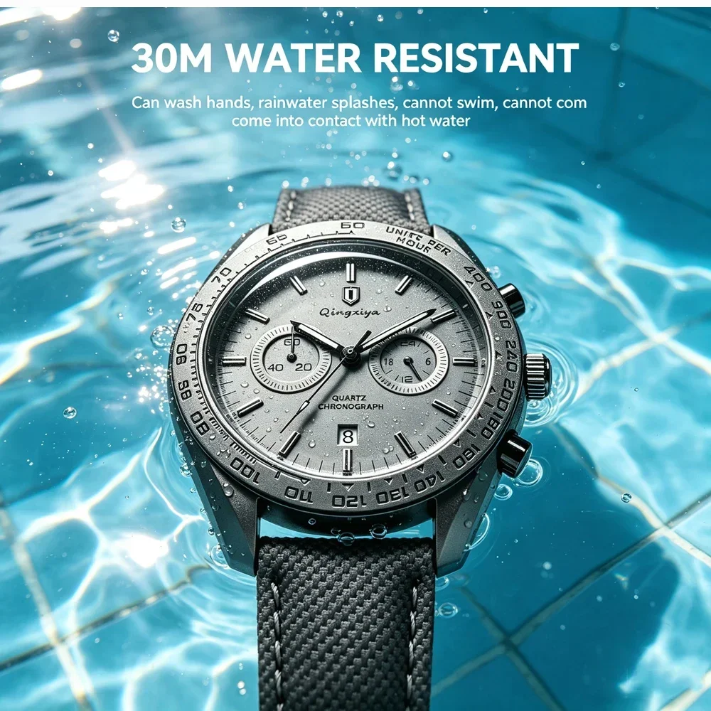 Fashion Casual Men Quartz Watch with Auto Date Chronograph Waterproof Sport Relogio Masculino