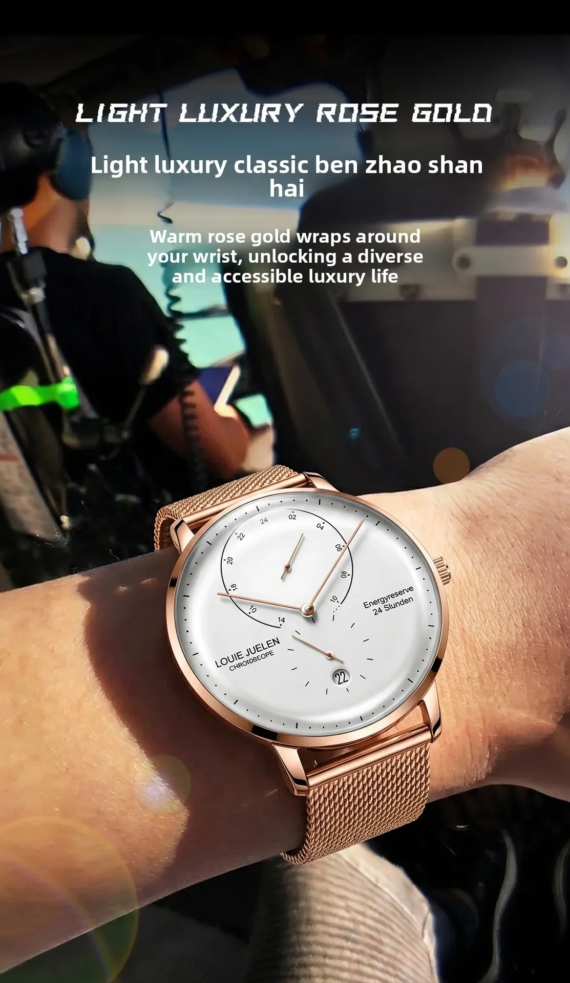 Waterproof Quartz Mens Watch Analog Digital Tempered Glass Double Curved Business Minimalist Wristwatch