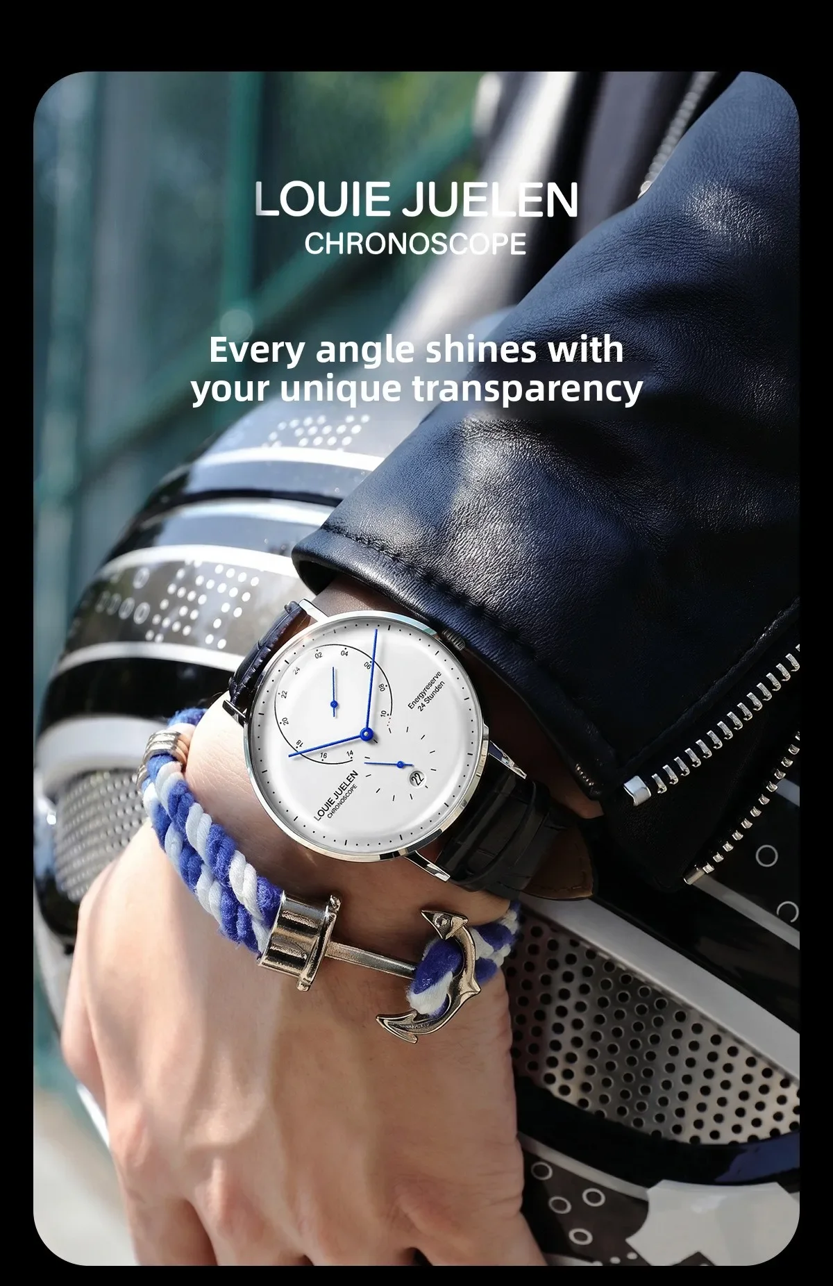 Waterproof Quartz Mens Watch Analog Digital Tempered Glass Double Curved Business Minimalist Wristwatch