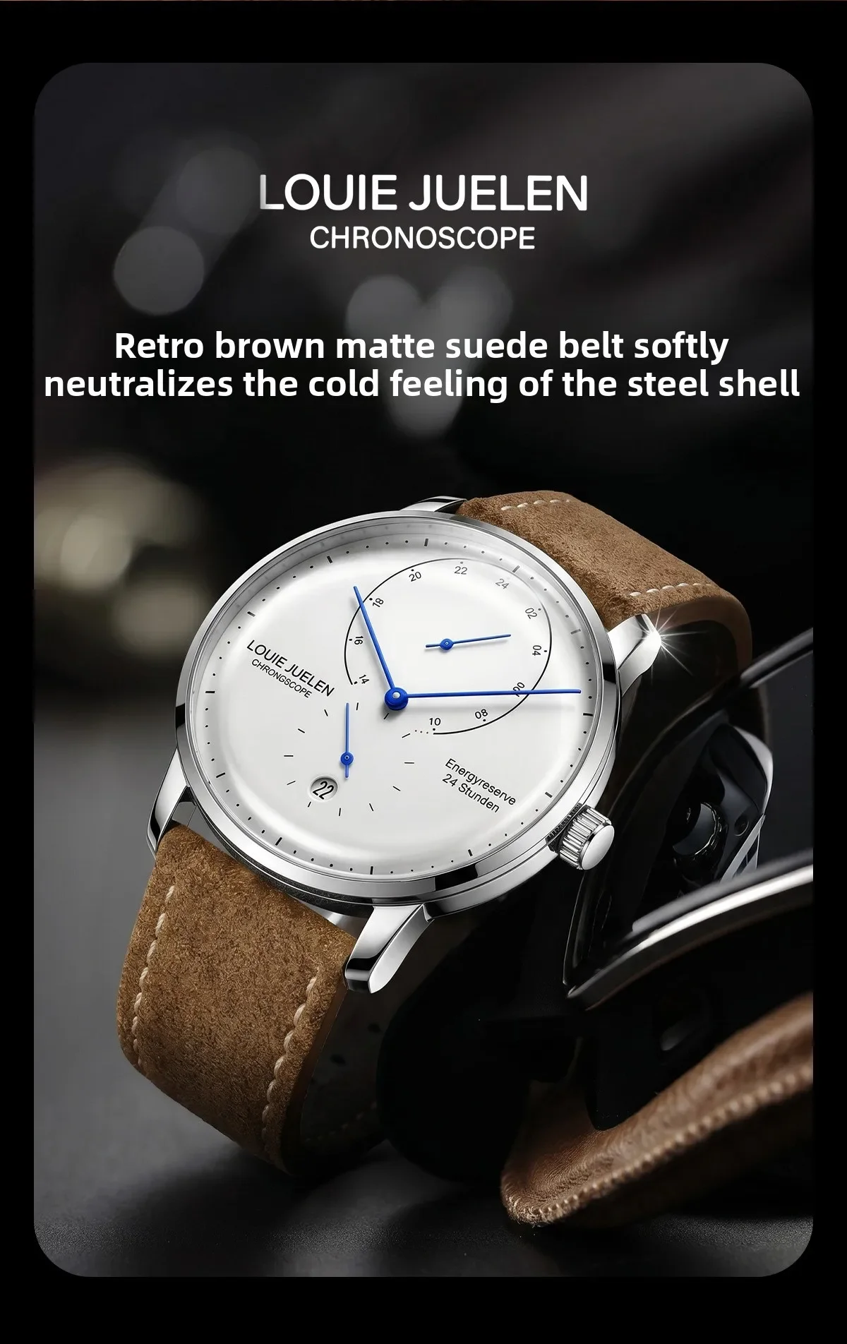 Waterproof Quartz Mens Watch Analog Digital Tempered Glass Double Curved Business Minimalist Wristwatch