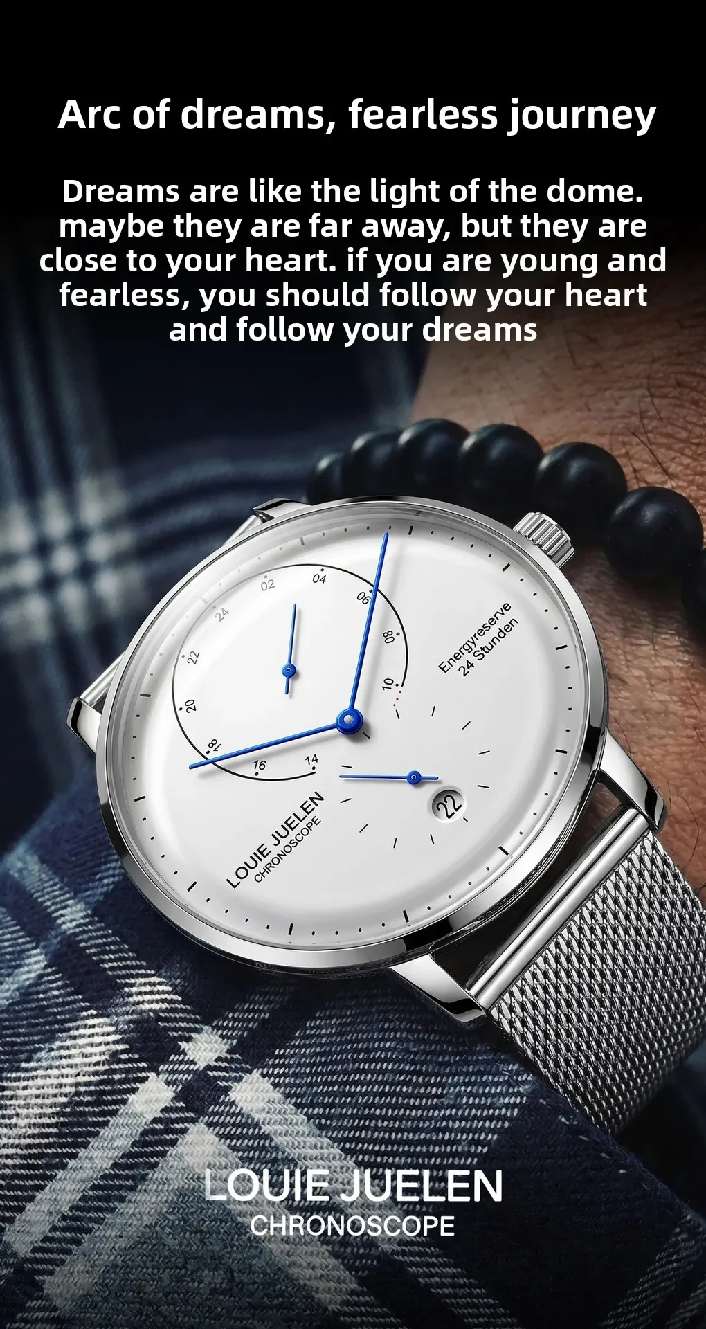 Waterproof Quartz Mens Watch Analog Digital Tempered Glass Double Curved Business Minimalist Wristwatch