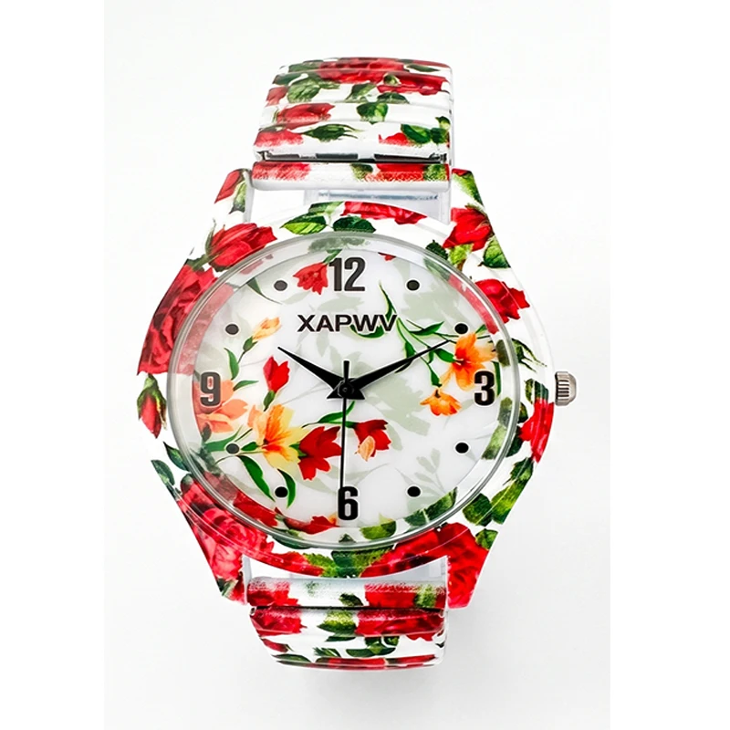 Fashionable Casual Light Luxury Rose-Colored Quartz Women's Watch with Elastic Strap, Couple's Watch Set