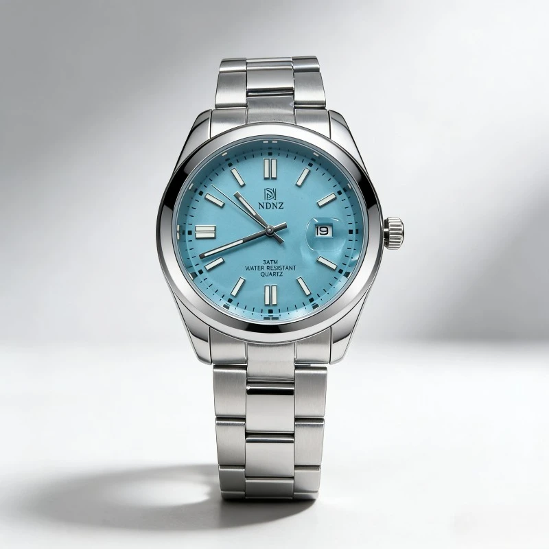 &Luminous Couple Watch Stainless Steel Waterproof Japanese Movement Date Display Luxury Wristwatch