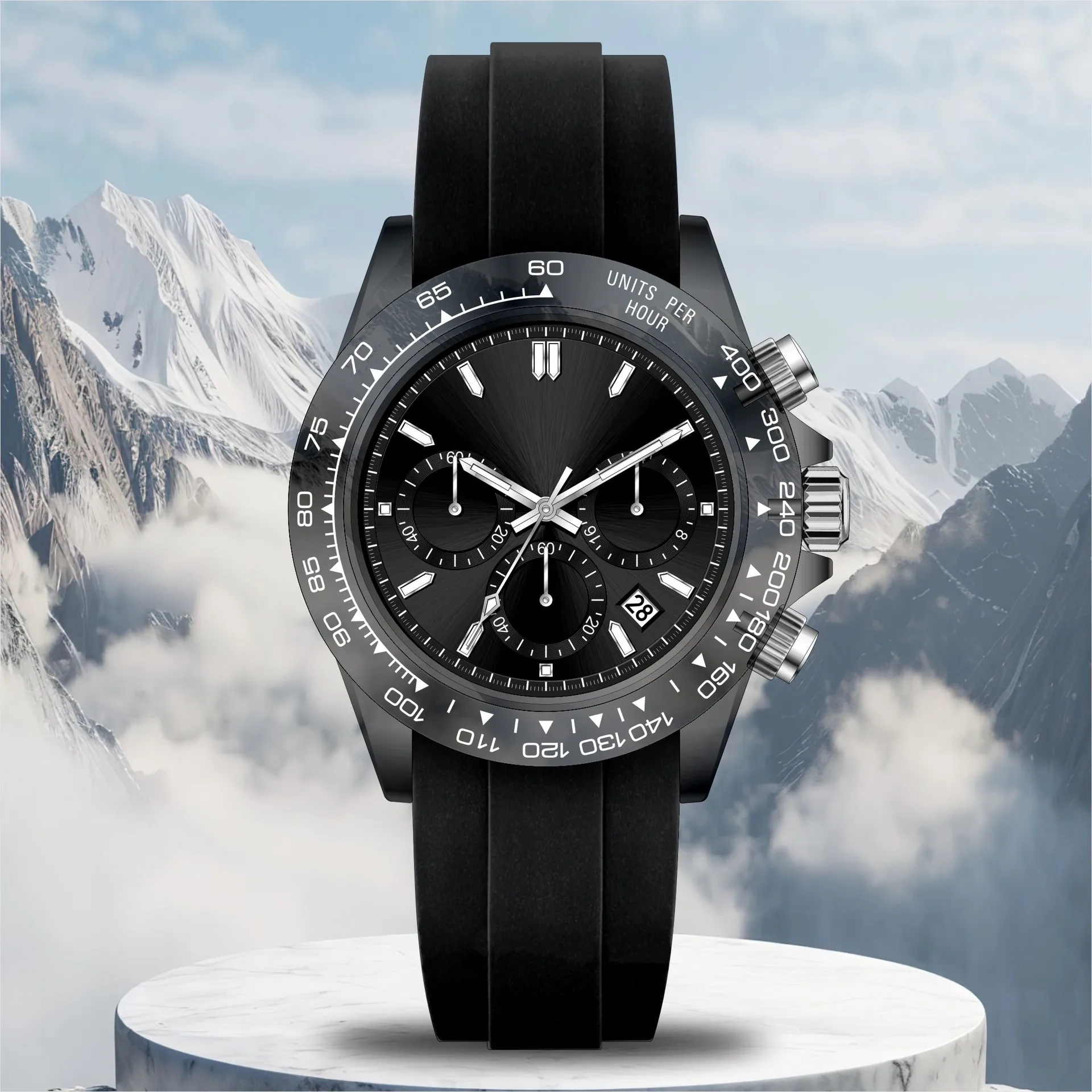 Men's Quartz Watch, Plastic Transparent Men's Watch, Multi-Function Timing, Waterproof, Luminescent Wristwatch