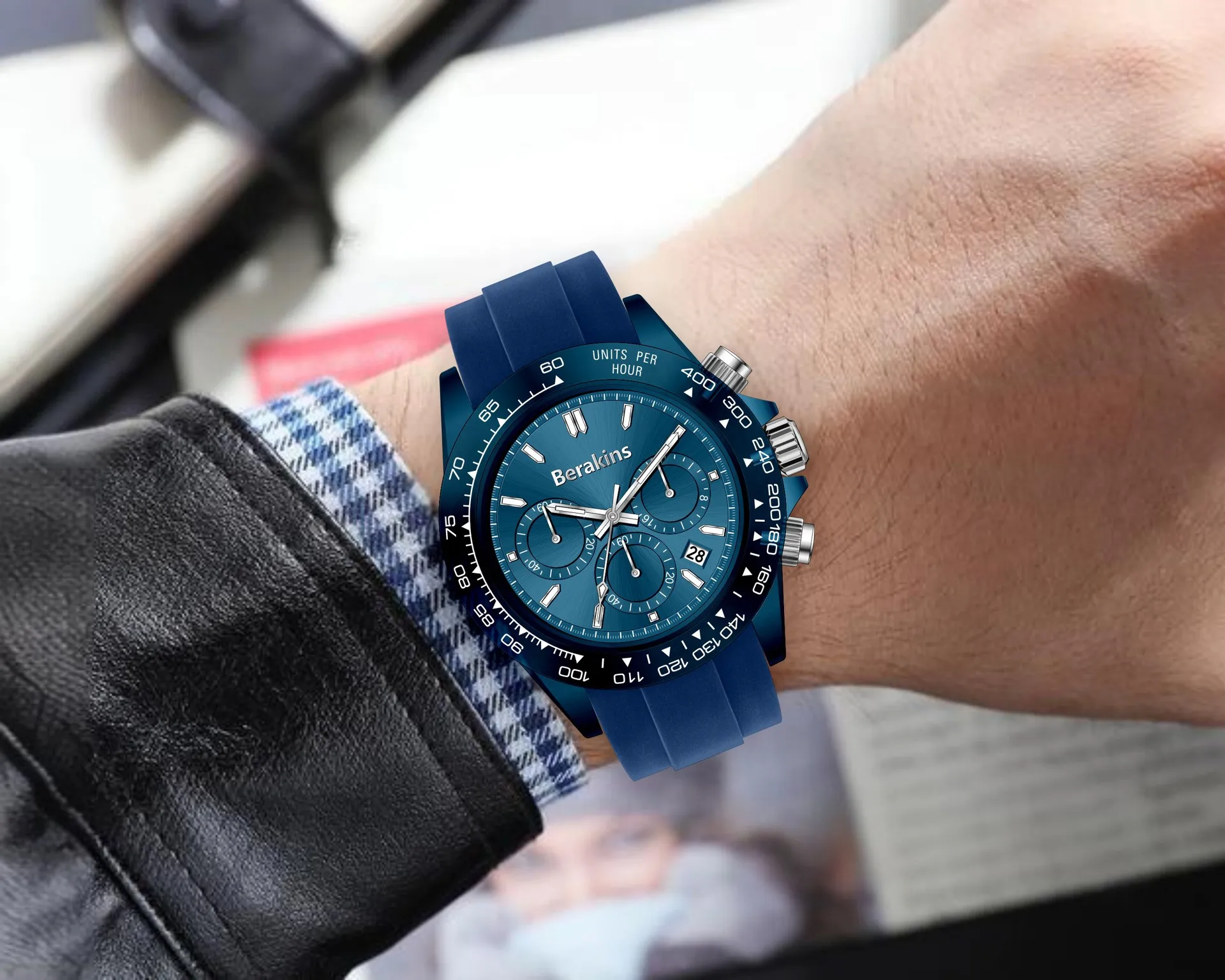 Men's Quartz Watch, Plastic Transparent Men's Watch, Multi-Function Timing, Waterproof, Luminescent Wristwatch