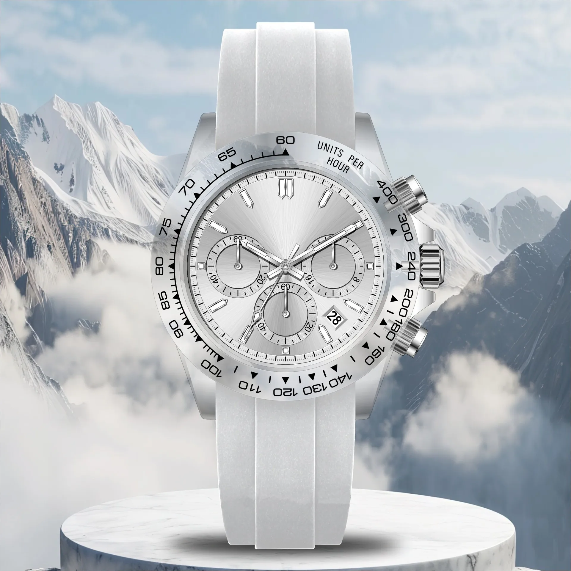 Men's Quartz Watch, Plastic Transparent Men's Watch, Multi-Function Timing, Waterproof, Luminescent Wristwatch