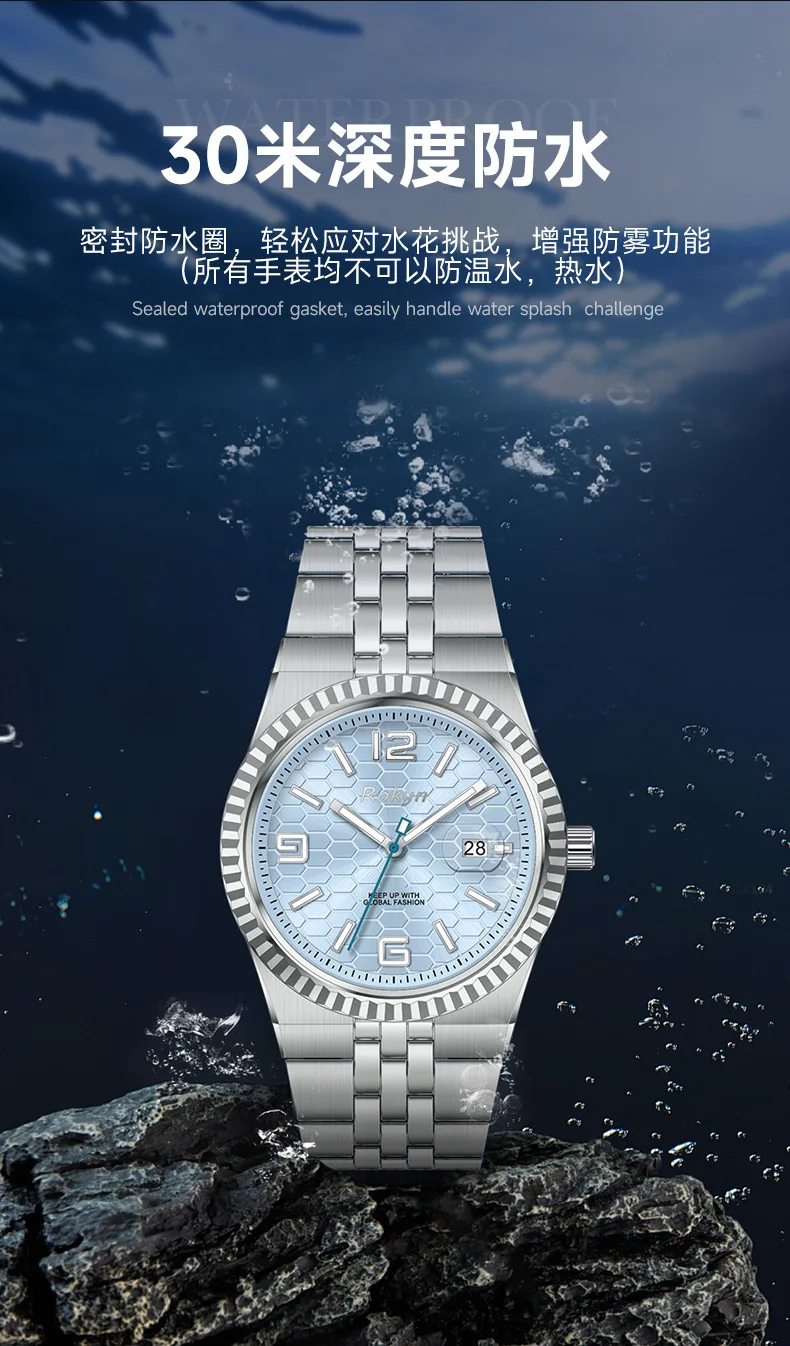 Fashion Couple Wristwatches Waterproof Luminescent Calendar Men's Watch Luxury Couple Style Wristwatch For Daily Dating