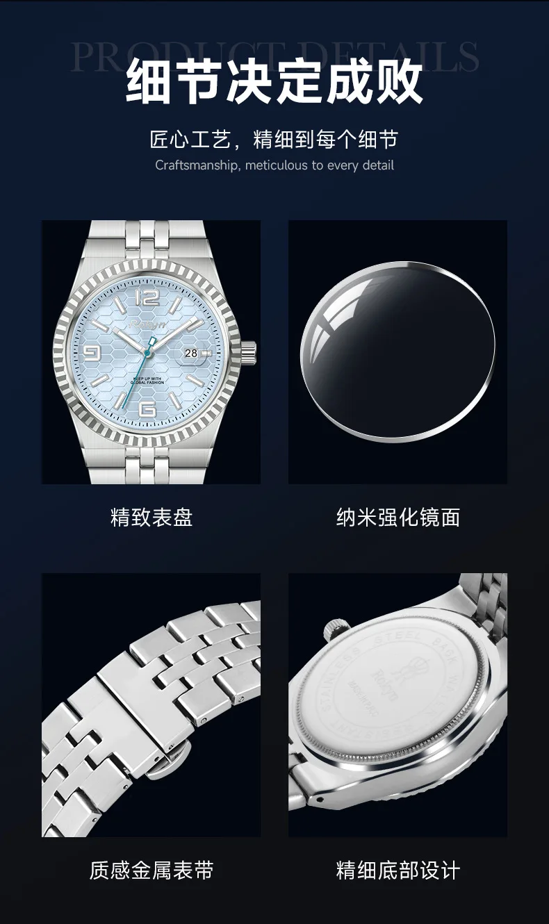 Fashion Couple Wristwatches Waterproof Luminescent Calendar Men's Watch Luxury Couple Style Wristwatch For Daily Dating