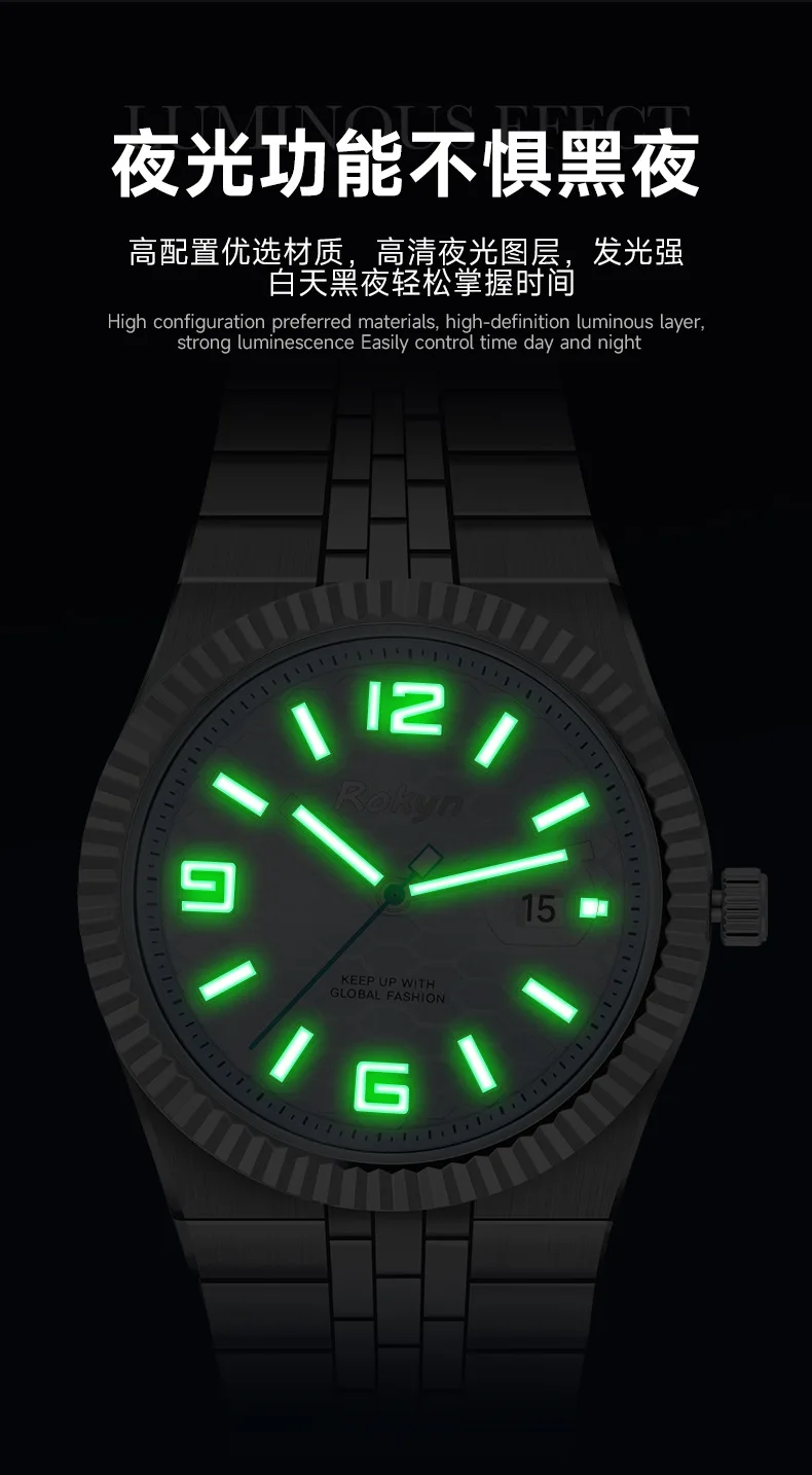 Fashion Couple Wristwatches Waterproof Luminescent Calendar Men's Watch Luxury Couple Style Wristwatch For Daily Dating