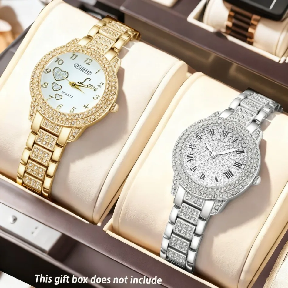 [ Fashion Women Watches Set ] 2pcs Quartz Wristwatches | Luxury Watch Set | Elegant Watch | Fashion Accessory | Women Gift