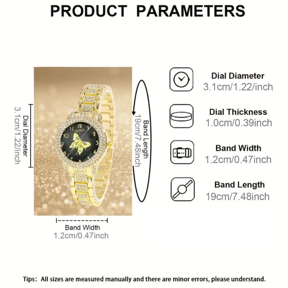 [ Fashion Women Watches Set ] 2pcs Quartz Wristwatches | Luxury Watch Set | Elegant Watch | Fashion Accessory | Women Gift