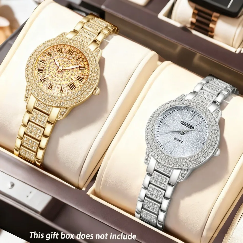 [ Fashion Women Watches Set ] 2pcs Quartz Wristwatches | Luxury Watch Set | Elegant Watch | Fashion Accessory | Women Gift