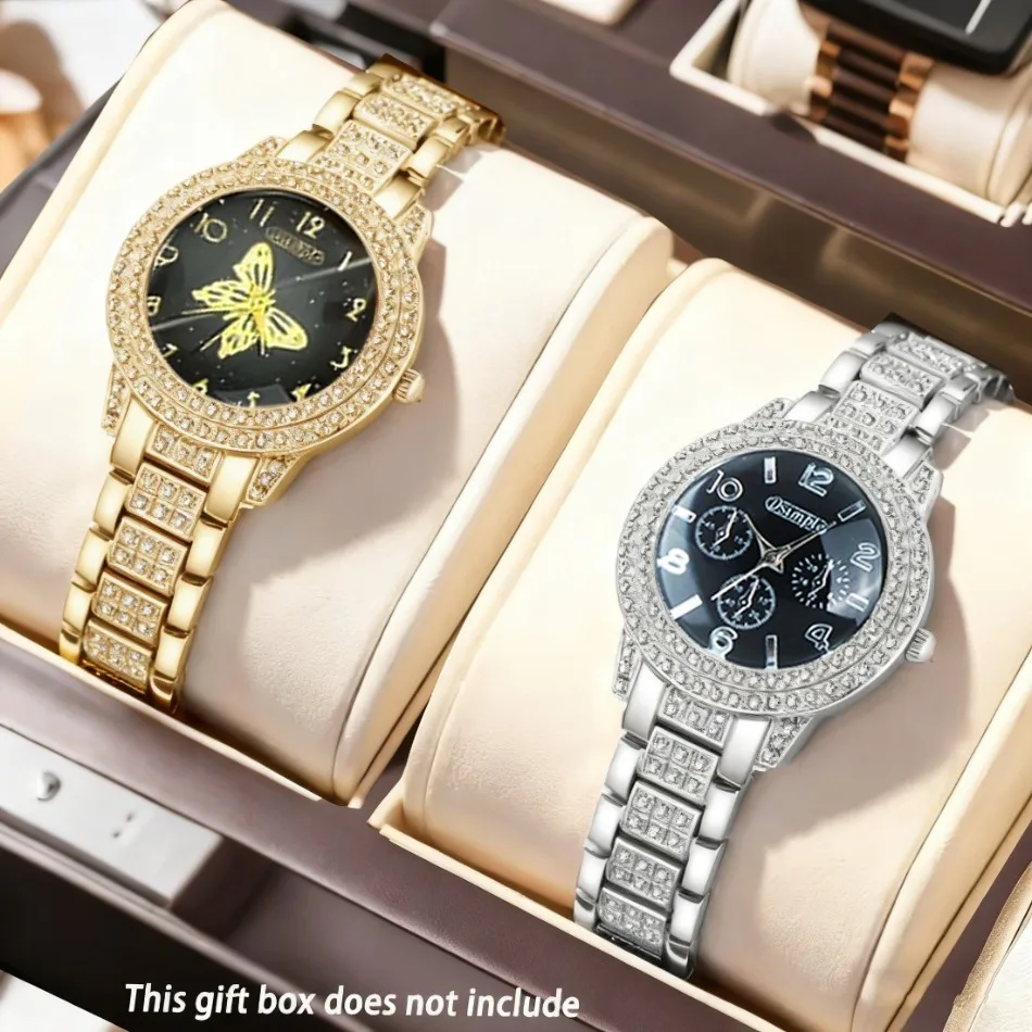 [ Fashion Women Watches Set ] 2pcs Quartz Wristwatches | Luxury Watch Set | Elegant Watch | Fashion Accessory | Women Gift