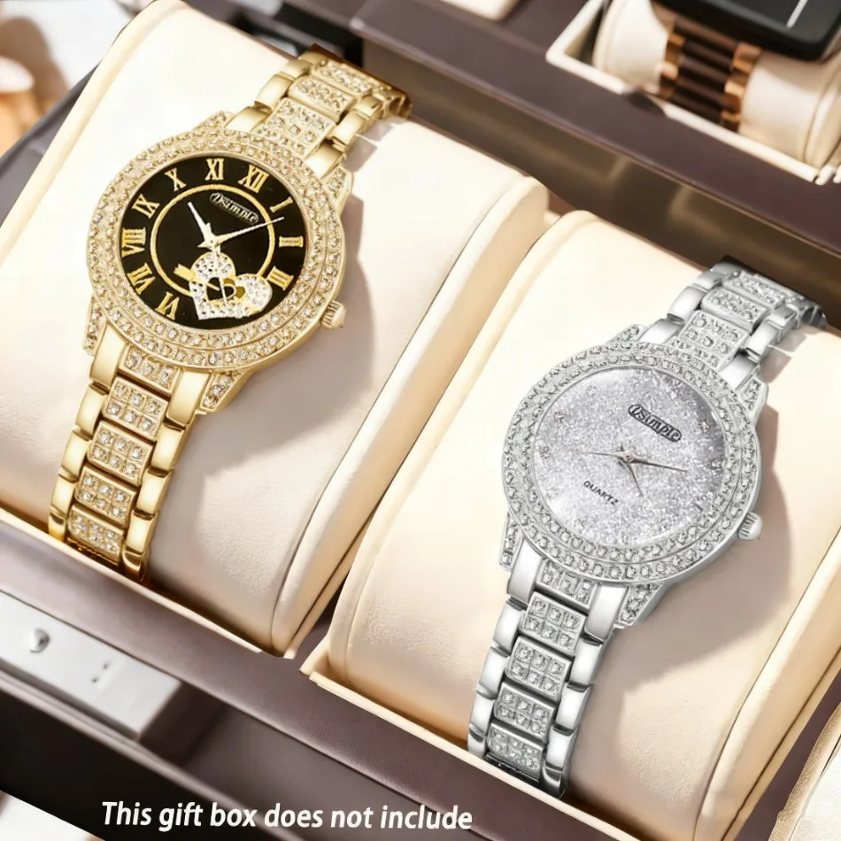 [ Fashion Women Watches Set ] 2pcs Quartz Wristwatches | Luxury Watch Set | Elegant Watch | Fashion Accessory | Women Gift