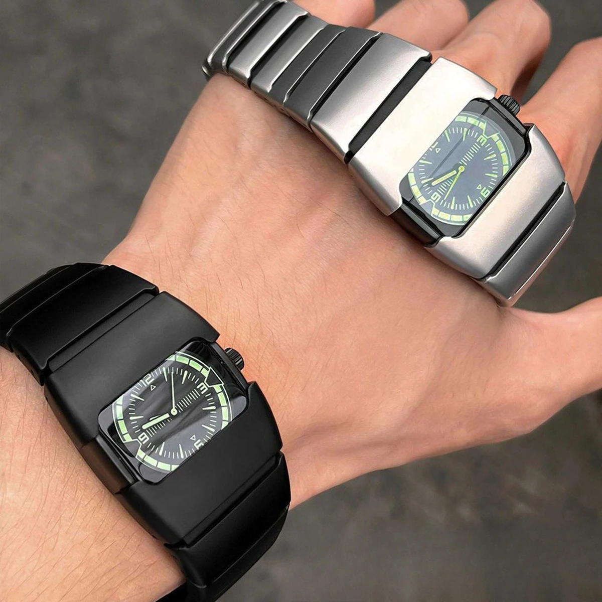 Y2K Vintage Armor Waterproof Quartz Chronograph Couple Watches High End Fashion Casual Vintage Style Wristwatch