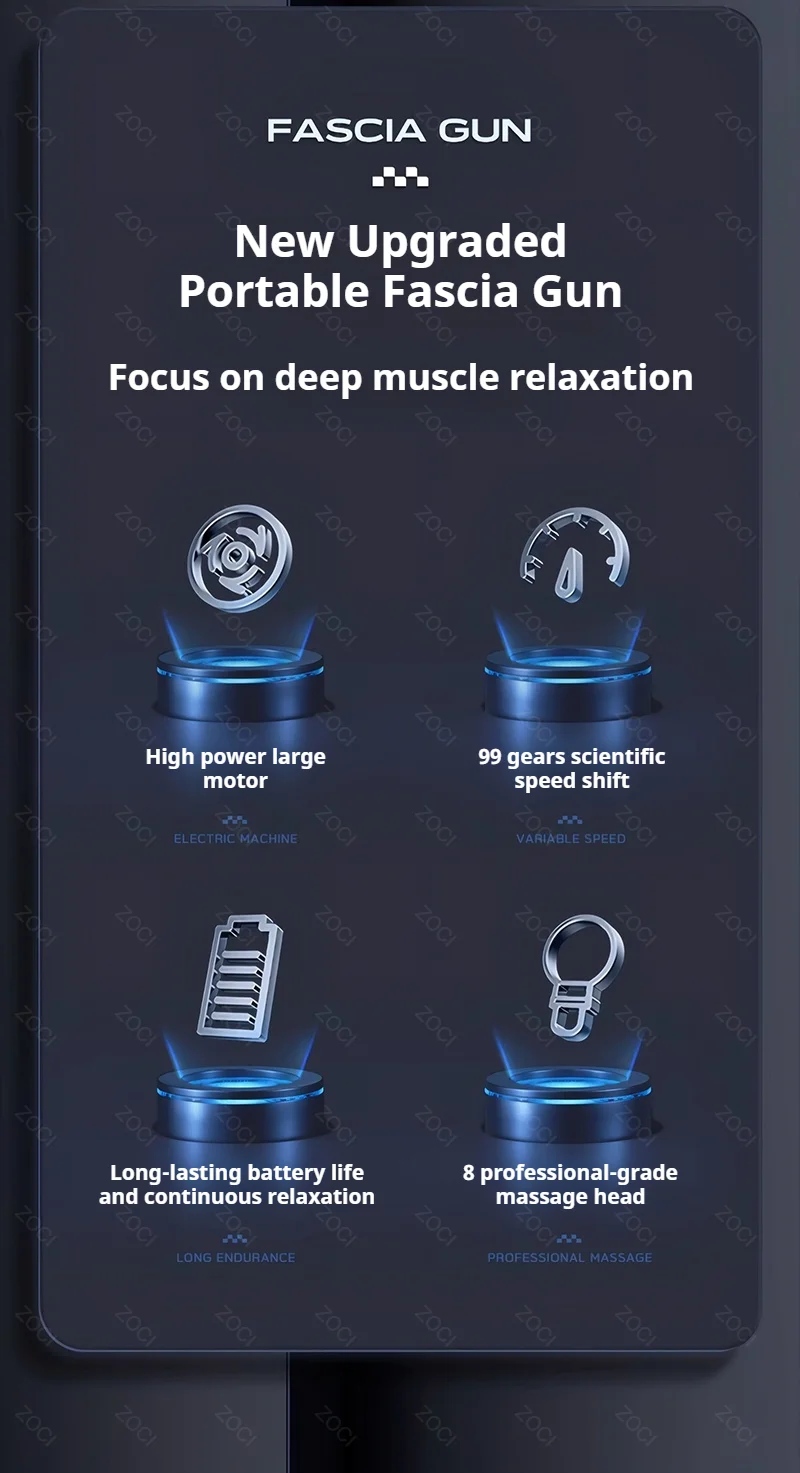 Mini 99 Speed Massage Gun Professional Electric Fascia Gun Portable Powerful Handheld Deep Tissue Muscle Vibrating Massager