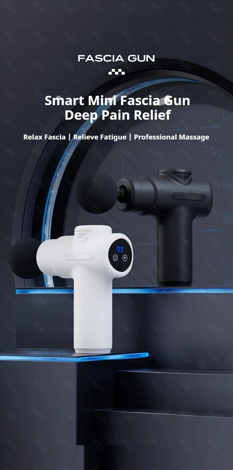 Mini 99 Speed Massage Gun Professional Electric Fascia Gun Portable Powerful Handheld Deep Tissue Muscle Vibrating Massager