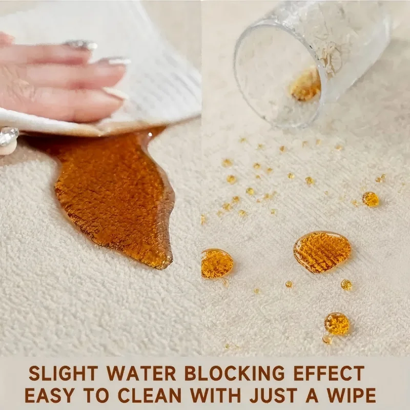 VIKAMA Cream Style Living Room Carpet, Waterproof And Anti-Slip Sofa Coffee Table Rug, Bedroom Floor Mat, Home Decoration