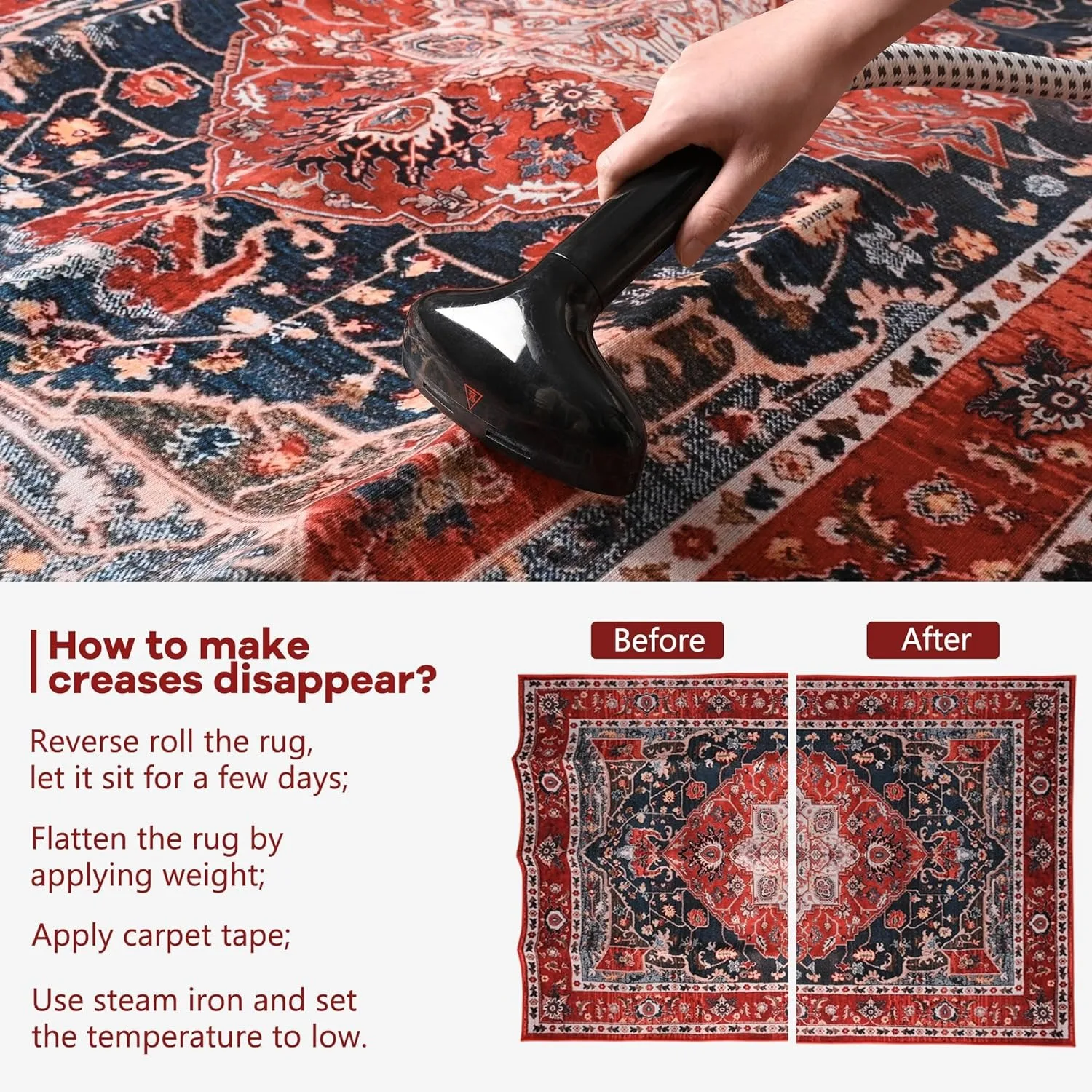 VIKAMA Cream Style Living Room Carpet, Waterproof And Anti-Slip Sofa Coffee Table Rug, Bedroom Floor Mat, Home Decoration