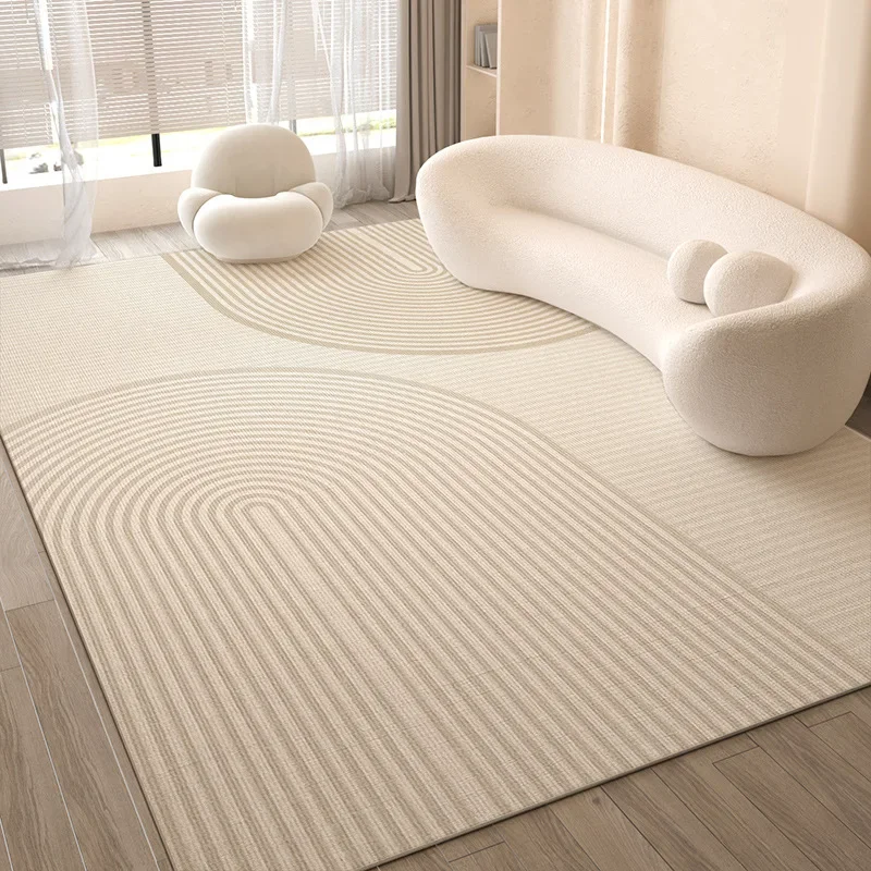 VIKAMA Cream Style Living Room Carpet, Waterproof And Anti-Slip Sofa Coffee Table Rug, Bedroom Floor Mat, Home Decoration