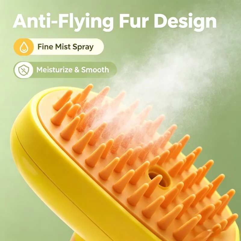 Hot Sale 3 in 1 Pet Steam Brush Cat Dog Steamy Spray Massage Comb Hair Removal Grooming Beauty Tool Shedding Matted Fur Painless