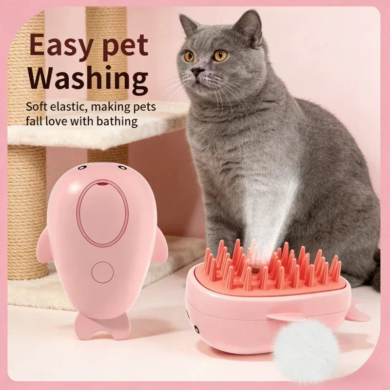 Hot Sale 3 in 1 Pet Steam Brush Cat Dog Steamy Spray Massage Comb Hair Removal Grooming Beauty Tool Shedding Matted Fur Painless