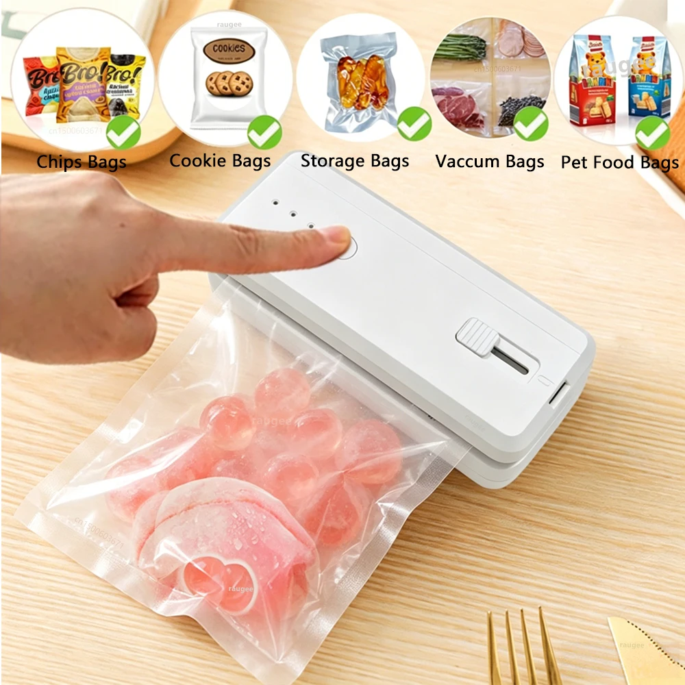 Plastic Bags Sealer Mini Heat Bag Sealer Handheld Portable Plastic Bag Sealing Machine USB Rechargeable Food Packaging Sealer