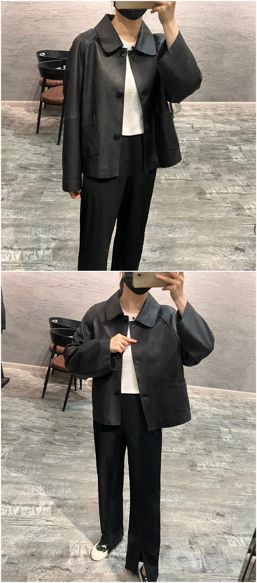 High-end Simple Natural Sheepskin Coats for Women 2026 New Trend Casual Single-breasted Lychee Texture Genuine Leather Jacket