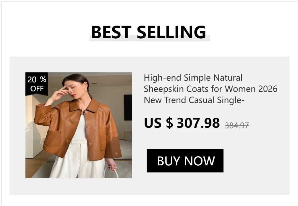 High-end Simple Natural Sheepskin Coats for Women 2026 New Trend Casual Single-breasted Lychee Texture Genuine Leather Jacket