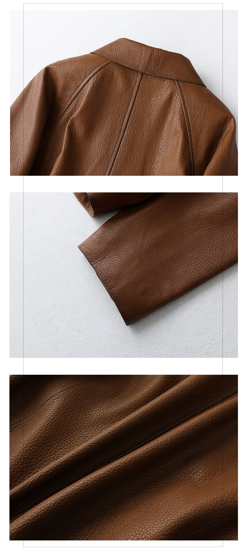 High-end Simple Natural Sheepskin Coats for Women 2026 New Trend Casual Single-breasted Lychee Texture Genuine Leather Jacket