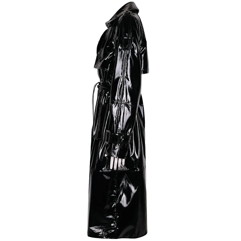 YOLOAgain High Quality Real Leather Trench Coat Women Genuine Leather Jacket Windbreak Female