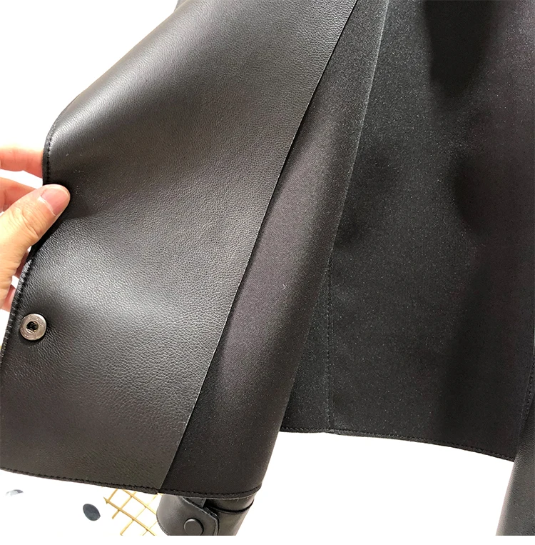 OFTBUY 2022 Genuine Leather Jacket Women Real Sheepshin Leather Coat Spring Autumn New Fashion Real Leather Jacket Loose Casual