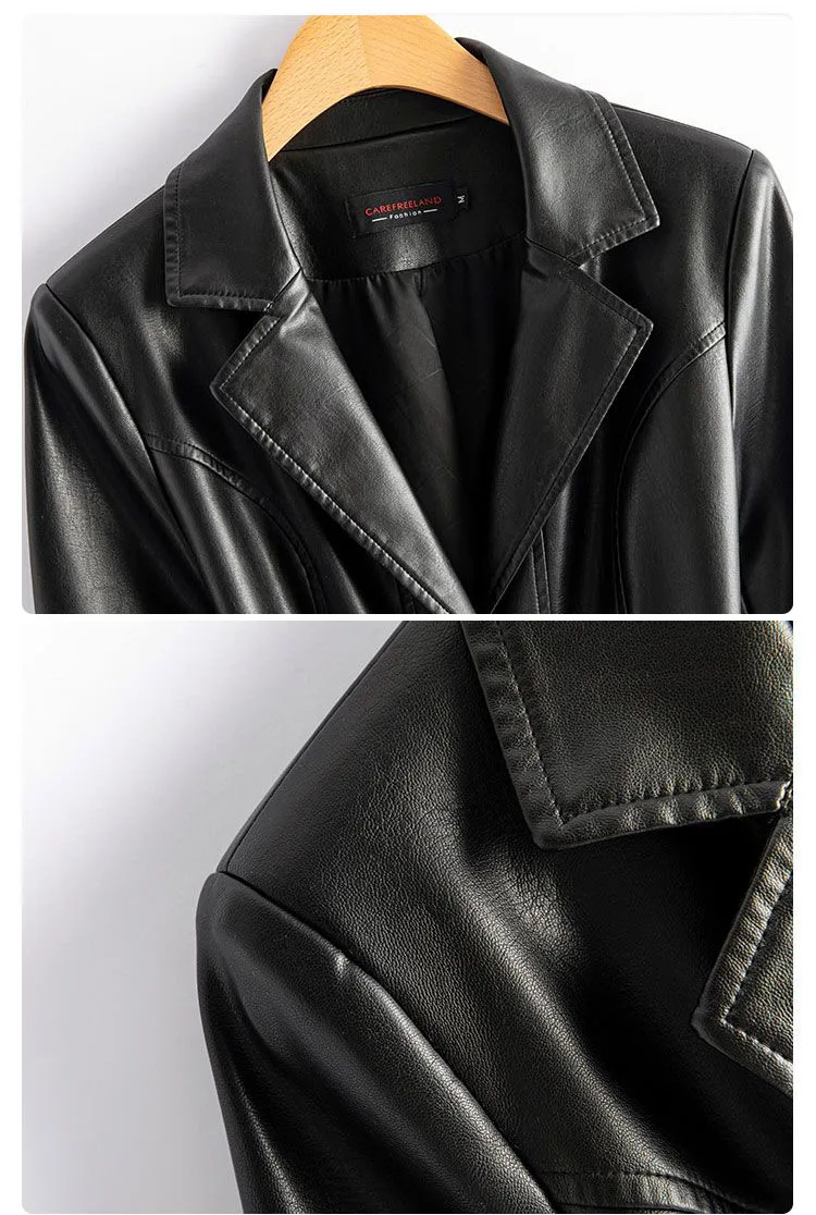 Fashion Sheepskin Jackets Women Casual Short Real Leather Coats 2025 New Long Sleeve Covered Button Elastic Waist Jackets Female