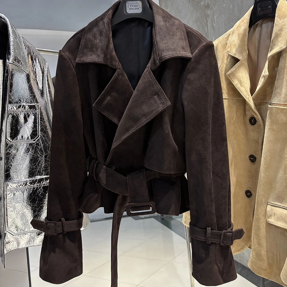 YOLOAgain Vintage Real Leather Jacket Women Genuine Sheepskin Leather Jacket Female