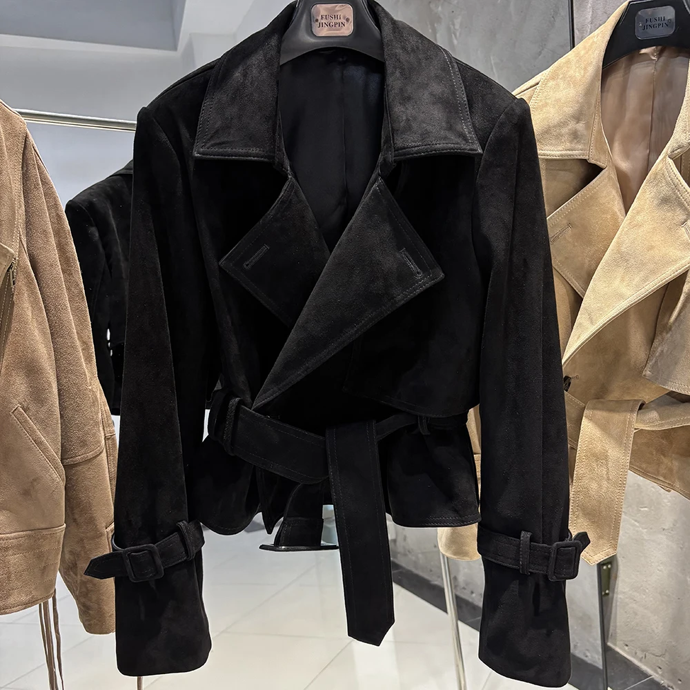 YOLOAgain Vintage Real Leather Jacket Women Genuine Sheepskin Leather Jacket Female