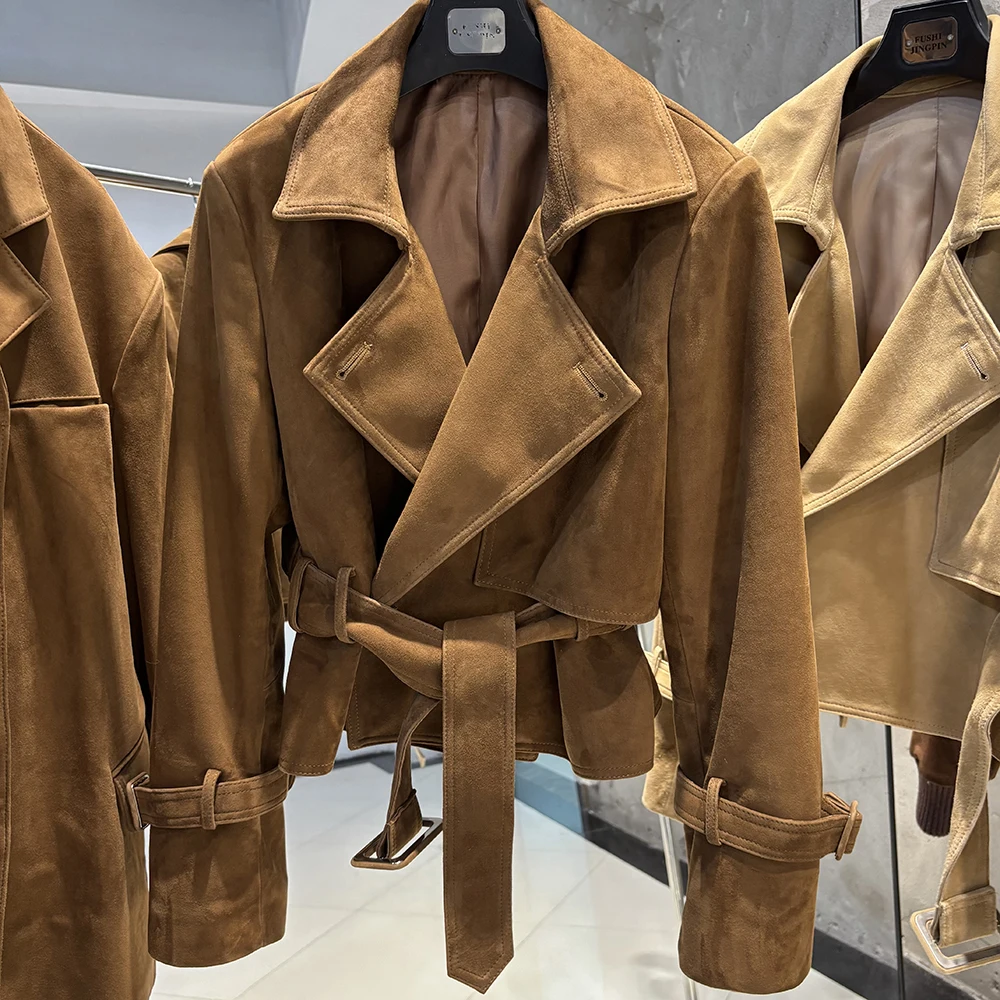 YOLOAgain Vintage Real Leather Jacket Women Genuine Sheepskin Leather Jacket Female