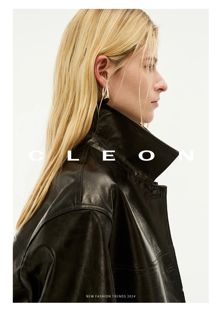 Waxed Lambskin Genuine Leather Jacket Women Retro Lapel Collar Single Breasted Real Leather Casual Spring Autumn Outerwear 2026